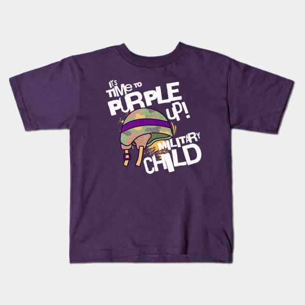 Purple Up For Military Kids - Military Purple-Up 2023 Day Kids T-Shirt by alcoshirts